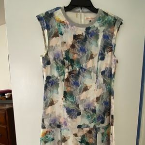 Rebecca Taylor enchanted garden - silk floral bottom ruffle dress- size 10